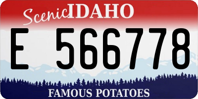 ID license plate E566778
