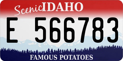 ID license plate E566783