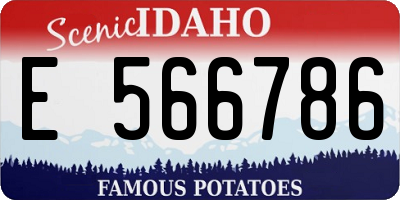 ID license plate E566786