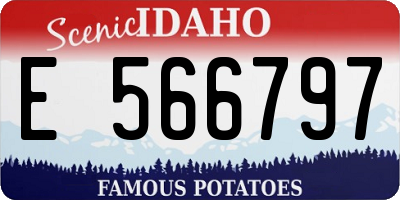 ID license plate E566797