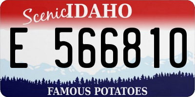 ID license plate E566810