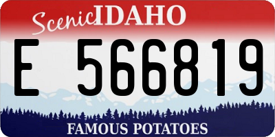 ID license plate E566819