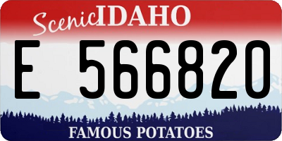 ID license plate E566820