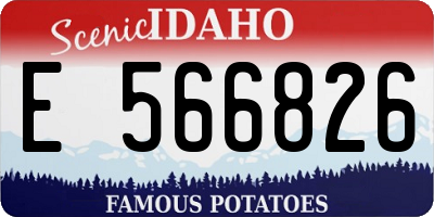 ID license plate E566826