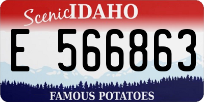 ID license plate E566863