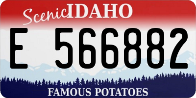ID license plate E566882
