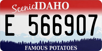ID license plate E566907