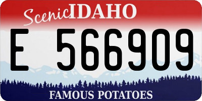 ID license plate E566909