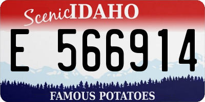 ID license plate E566914