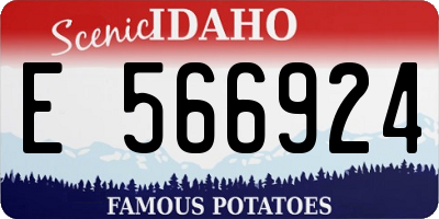 ID license plate E566924