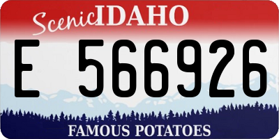 ID license plate E566926
