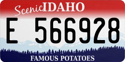 ID license plate E566928