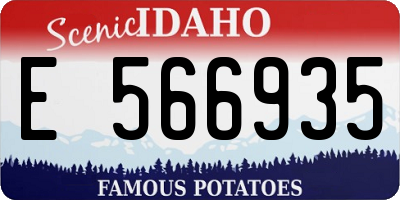 ID license plate E566935