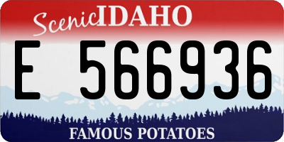 ID license plate E566936