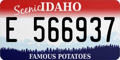 ID license plate E566937