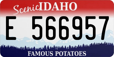 ID license plate E566957