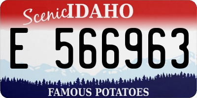 ID license plate E566963