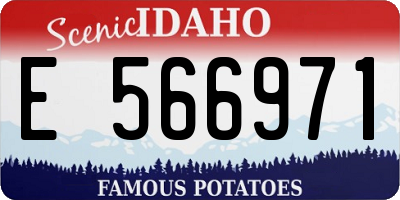 ID license plate E566971