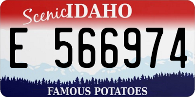 ID license plate E566974