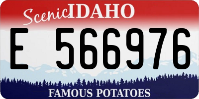 ID license plate E566976