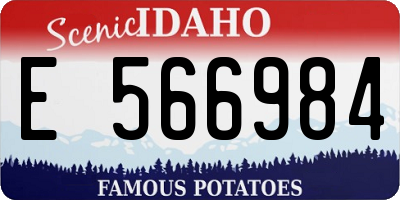 ID license plate E566984