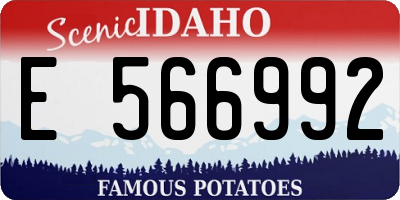 ID license plate E566992