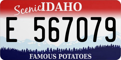 ID license plate E567079