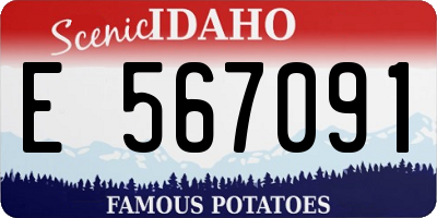 ID license plate E567091