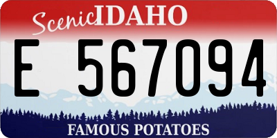 ID license plate E567094