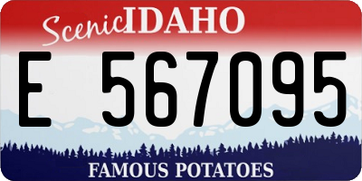 ID license plate E567095