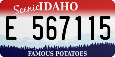 ID license plate E567115