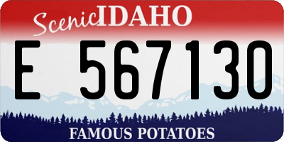 ID license plate E567130