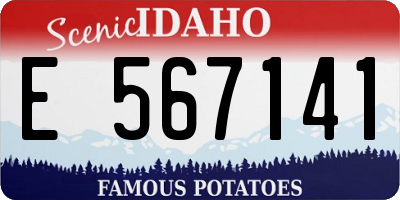 ID license plate E567141