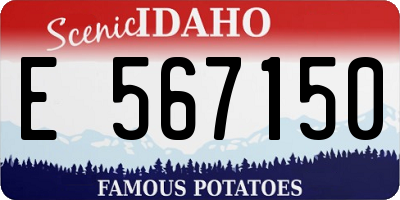 ID license plate E567150