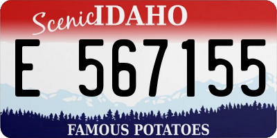 ID license plate E567155