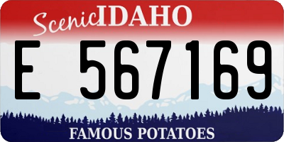 ID license plate E567169