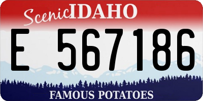 ID license plate E567186