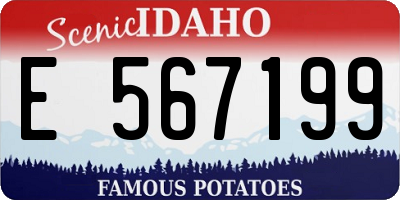 ID license plate E567199