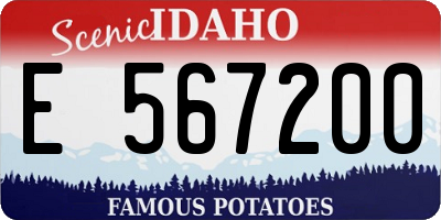 ID license plate E567200