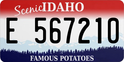 ID license plate E567210