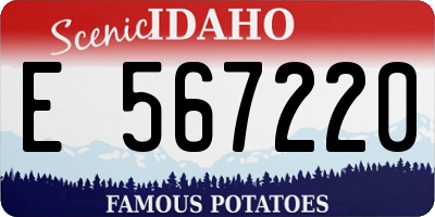 ID license plate E567220