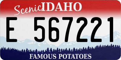 ID license plate E567221