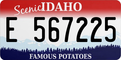 ID license plate E567225