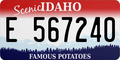 ID license plate E567240
