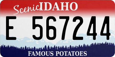 ID license plate E567244