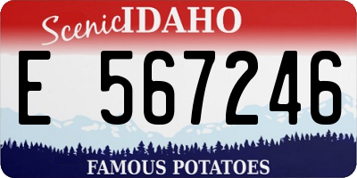 ID license plate E567246