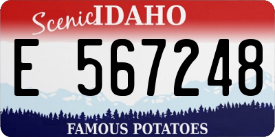 ID license plate E567248