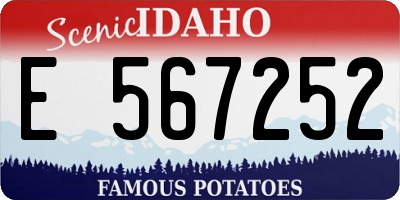 ID license plate E567252