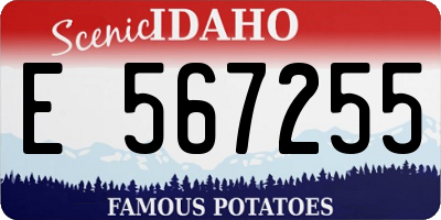 ID license plate E567255
