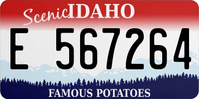 ID license plate E567264